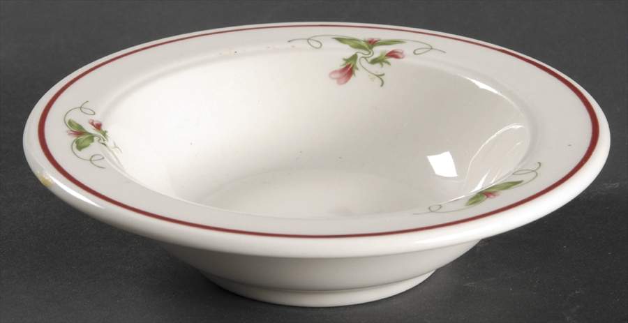 French Violets Rim Fruit/Dessert (Sauce) Bowl by Homer Laughlin -1