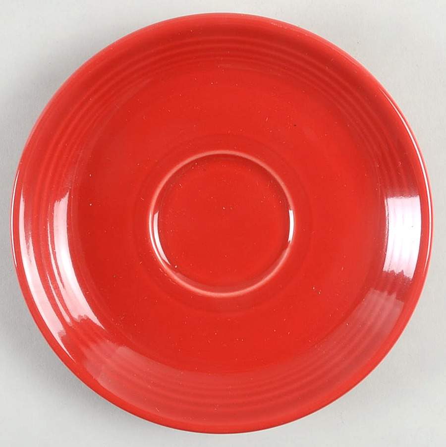 Fiesta Scarlet (Intro 2004) Saucer by Homer Laughlin -1