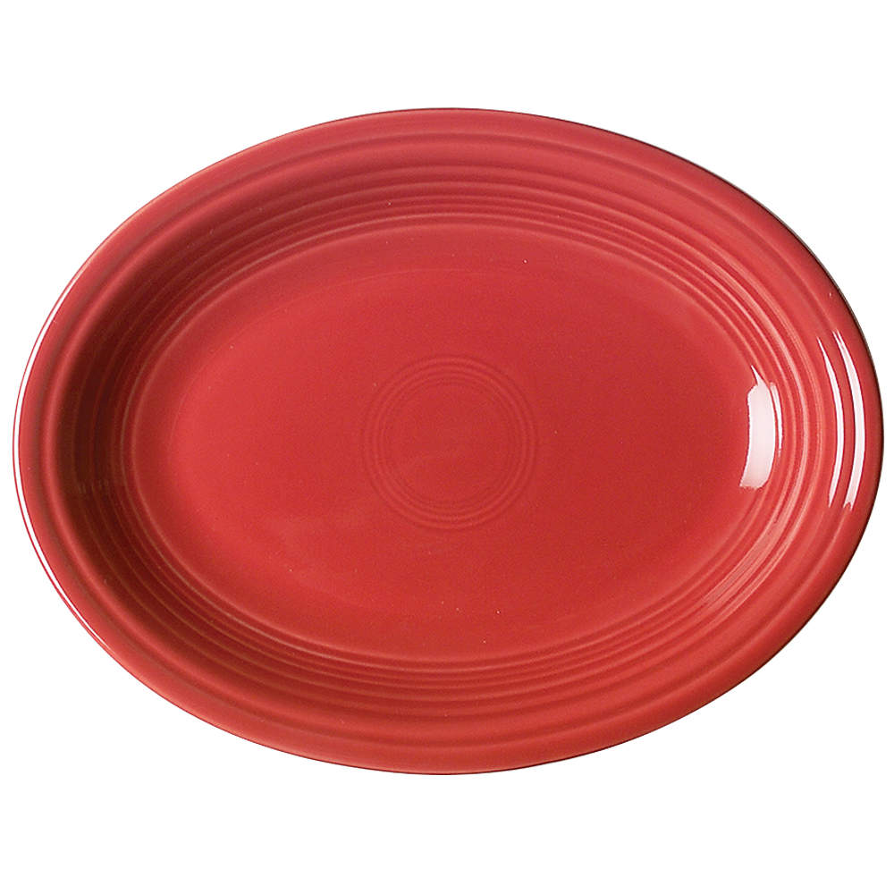 Fiesta Scarlet (Intro 2004) 11" Oval Serving Platter by Homer Laughlin -1