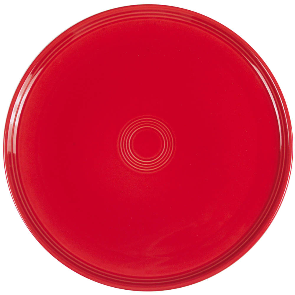 Fiesta Scarlet (Intro 2004) Round Baking Serving Platter by Homer Laughlin -1