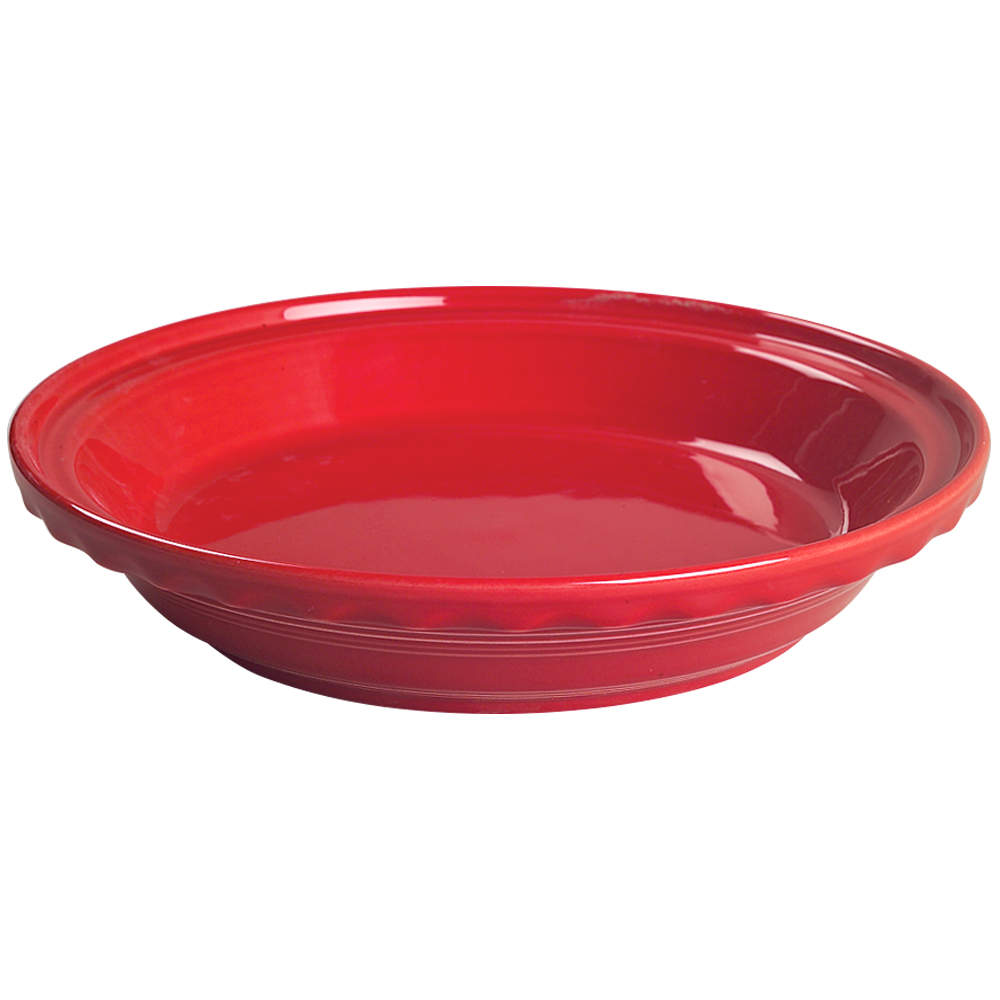 Fiesta Scarlet (Intro 2004) 10" Pie Baking Plate by Homer Laughlin -1