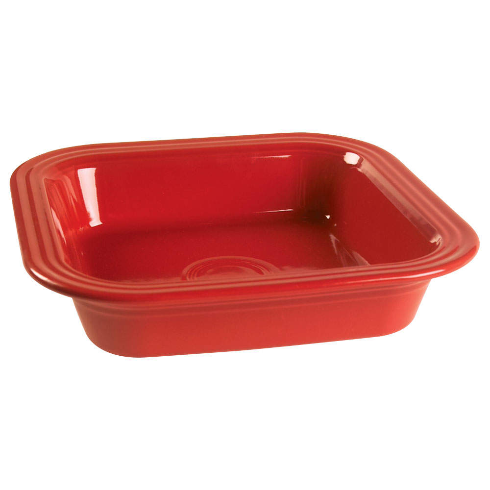 Fiesta Scarlet (Intro 2004) 10" Square Baker by Homer Laughlin -1