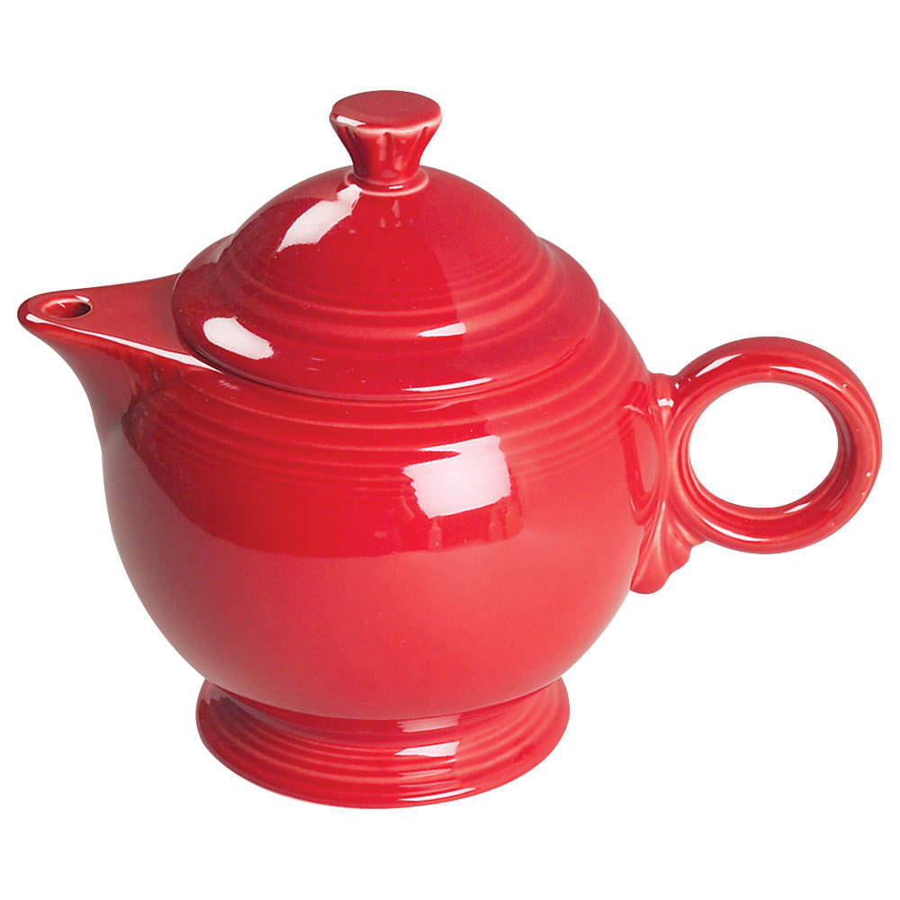 Fiesta Scarlet (Intro 2004) Teapot & Lid by Homer Laughlin -1