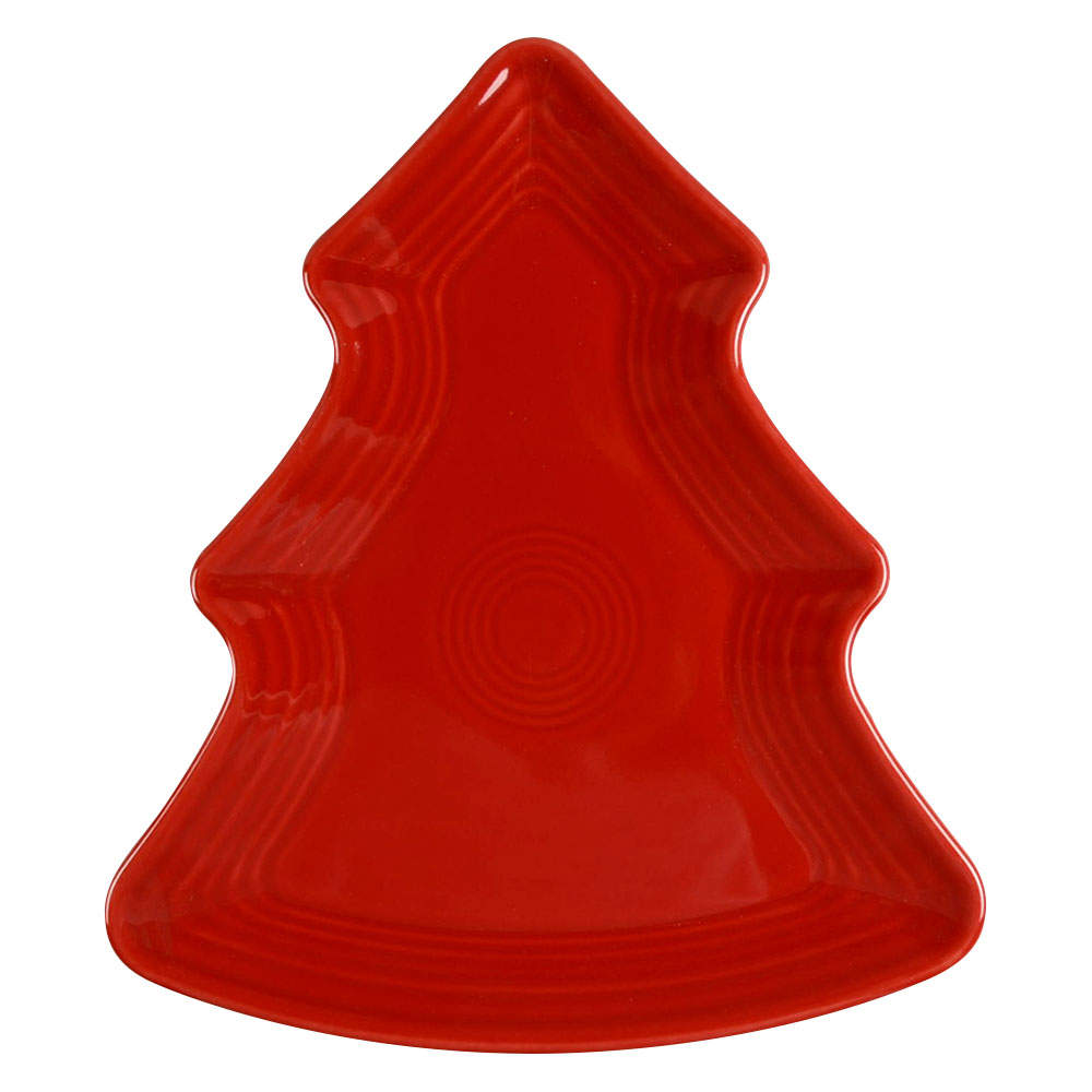Fiesta Scarlet (Intro 2004) Tree Shaped Plate by Homer Laughlin -1