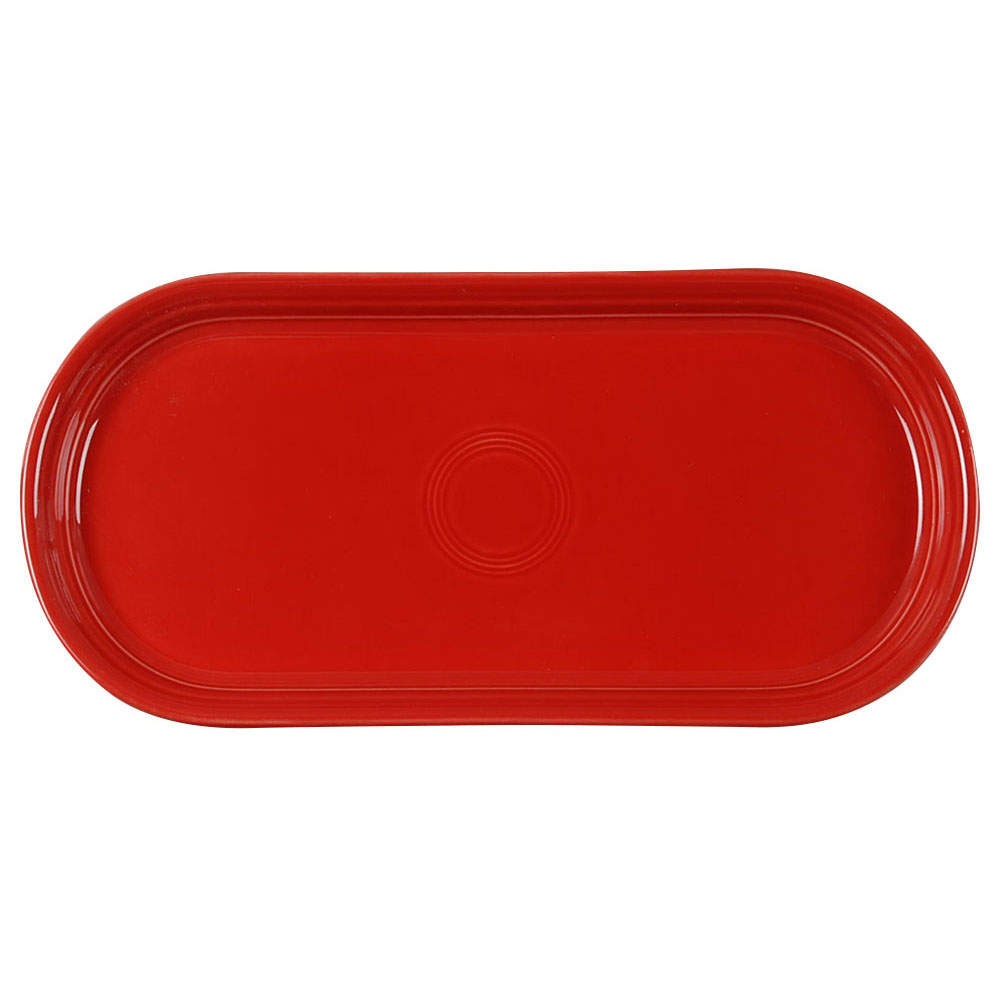 Fiesta Scarlet (Intro 2004) 13" Oblong Tray by Homer Laughlin -1