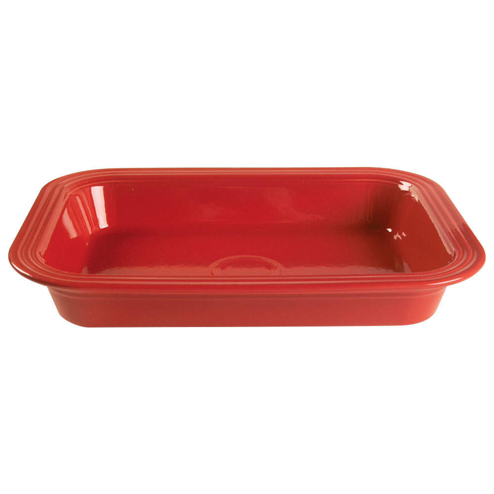 Fiesta Scarlet (Intro 2004) 14" Rectangular Baker by Homer Laughlin -1