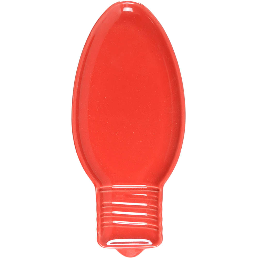 Fiesta Scarlet (Intro 2004) Light Bulb Shaped Appetizer Plate by Homer Laughlin -1