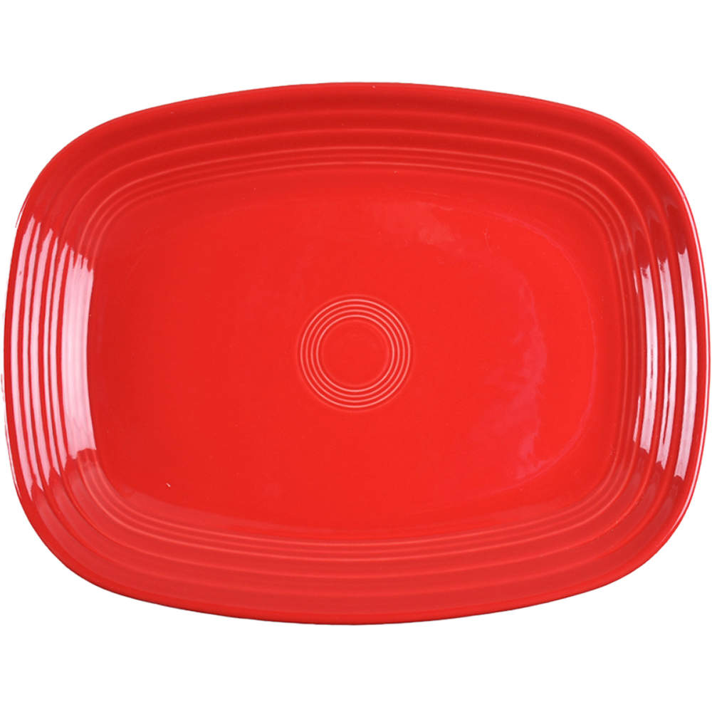 Fiesta Scarlet (Intro 2004) 11" Rectangular Serving Platter by Homer Laughlin -1