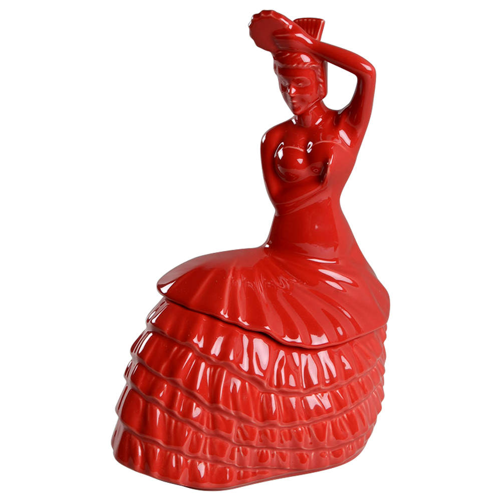 Fiesta Scarlet (Intro 2004) Figural Cookie Jar & Lid by Homer Laughlin -1