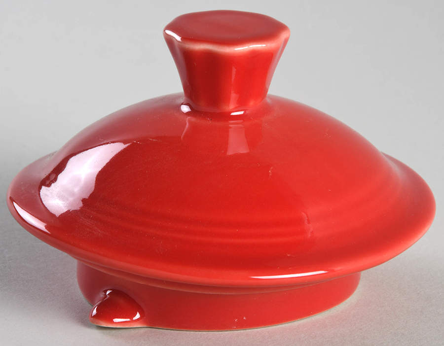 Fiesta Scarlet (Intro 2004) Lid for Teapot by Homer Laughlin -1