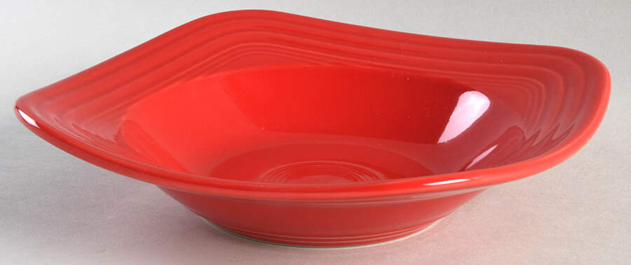 Fiesta Scarlet (Intro 2004) Square Soup/Cereal Bowl by Homer Laughlin -1