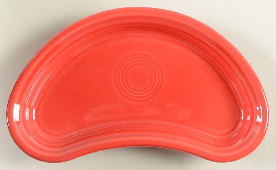 Fiesta Scarlet (Intro 2004) Bistro Crescent Salad Plate by Homer Laughlin -1