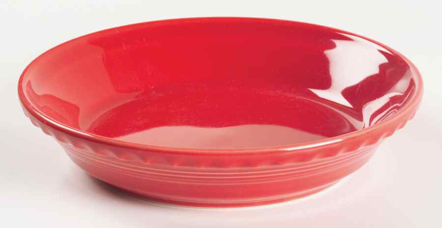 Fiesta Scarlet (Intro 2004) 8'' Pie Baking Plate by Homer Laughlin -1