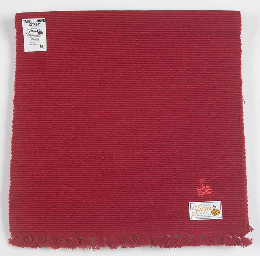 Fiesta Scarlet (Intro 2004) 13" x 54" Cloth Table Runner by Homer Laughlin -1