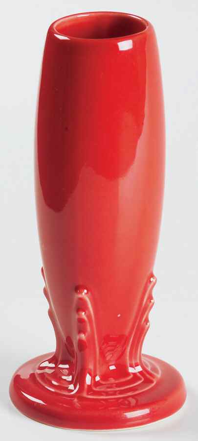 Fiesta Scarlet (Intro 2004) 6" Bud Vase by Homer Laughlin -1