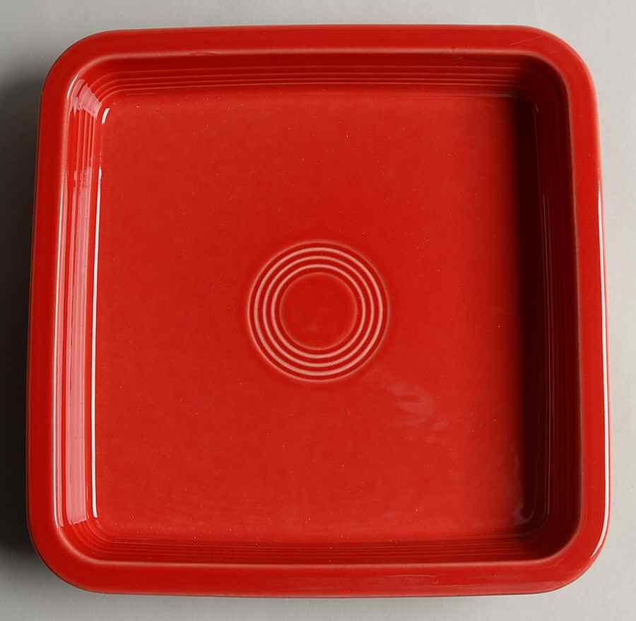 Fiesta Scarlet (Intro 2004) Square Utility Tray by Homer Laughlin -1