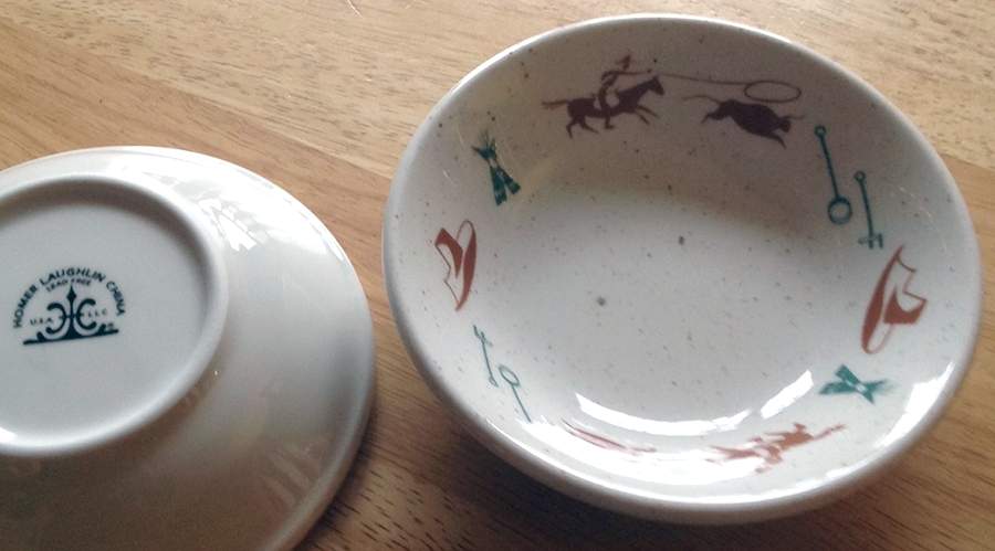 Cowboy Rim Fruit/Dessert (Sauce) Bowl by Homer Laughlin -1