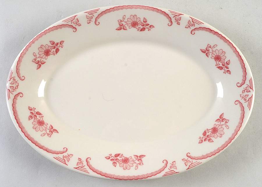 American Rose 11" Oval Serving Platter by Homer Laughlin -1