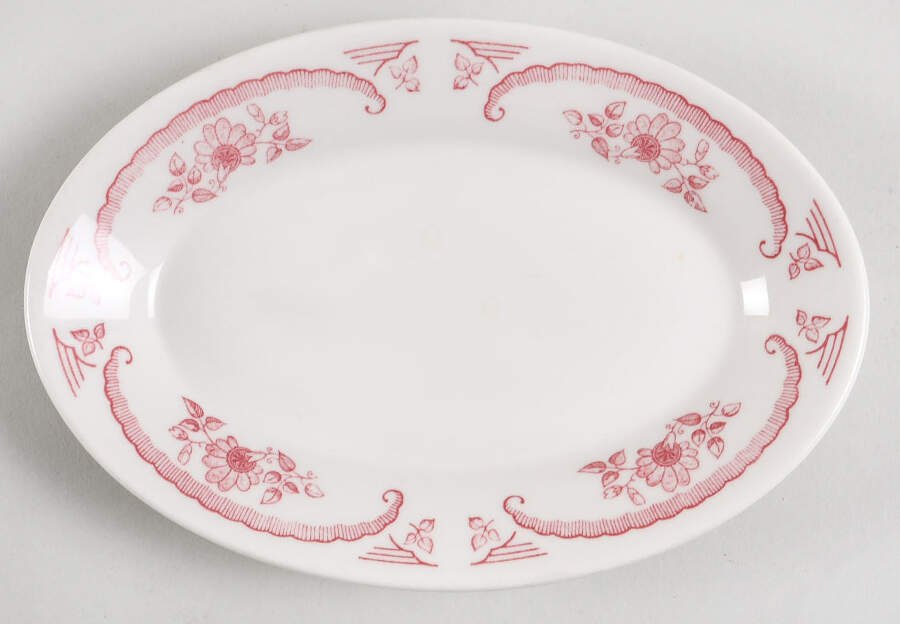 American Rose 7" Oval Serving Platter by Homer Laughlin -1