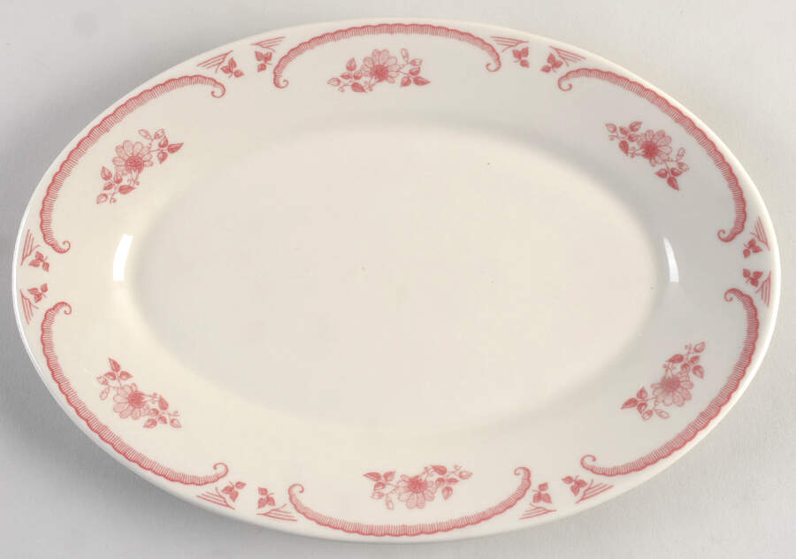 American Rose 13" Oval Serving Platter by Homer Laughlin -1