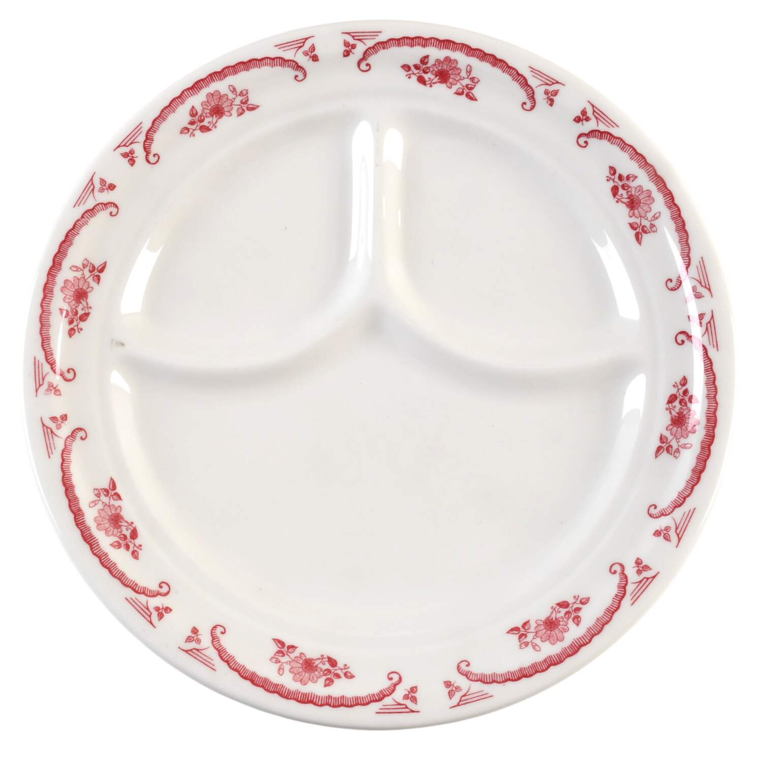 American Rose Divided Luncheon Plate by Homer Laughlin -1