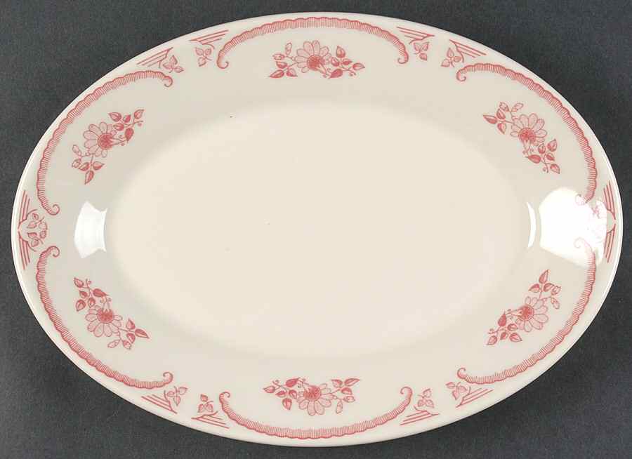 American Rose 11" Oval Serving Platter by Homer Laughlin -1