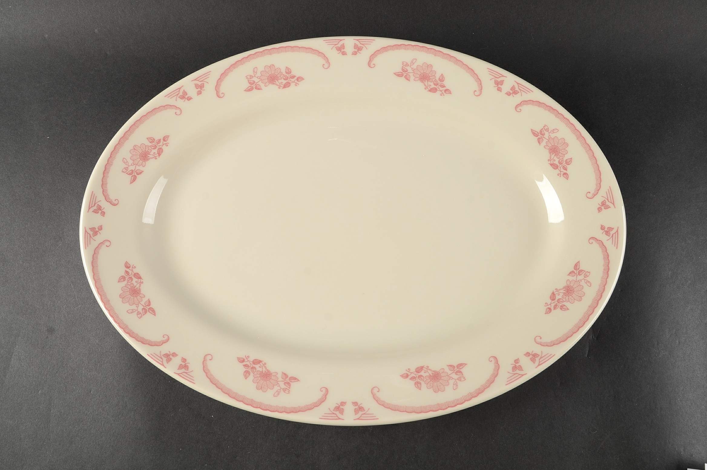 American Rose 15" Oval Serving Platter by Homer Laughlin -1