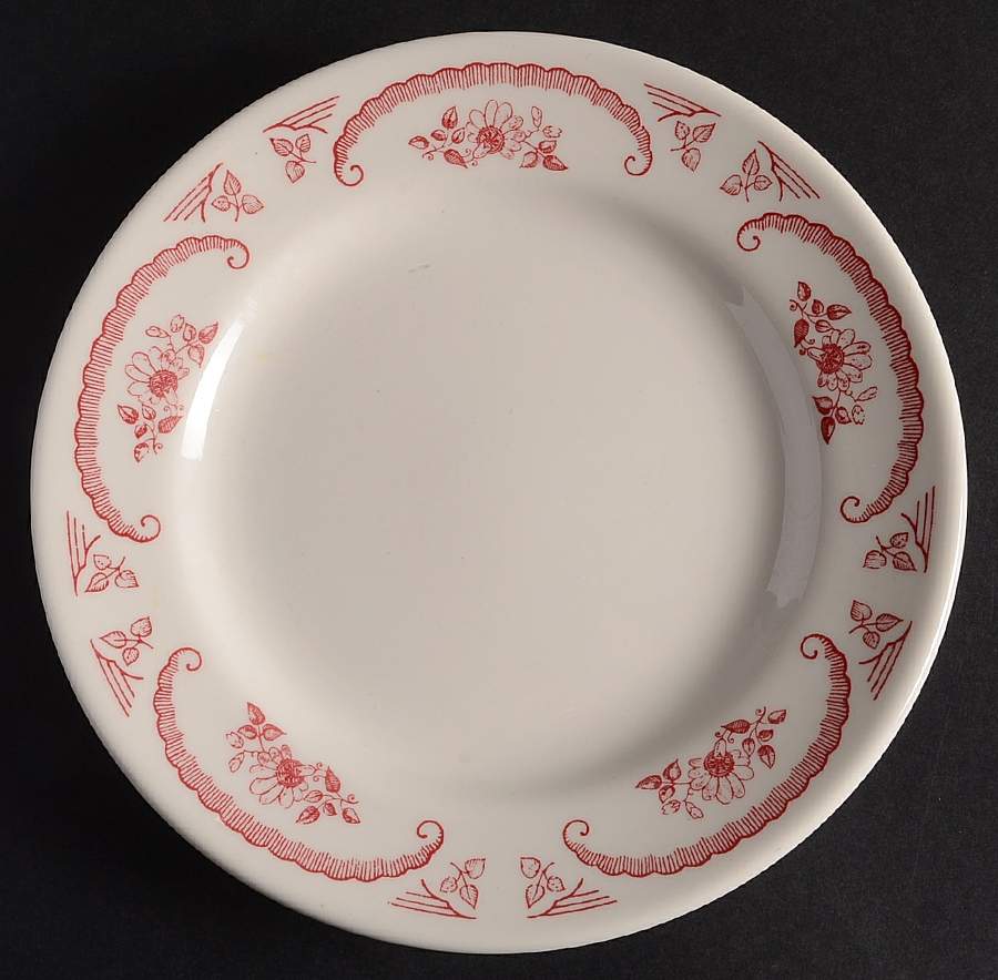 American Rose Salad/Dessert Plate by Homer Laughlin -1