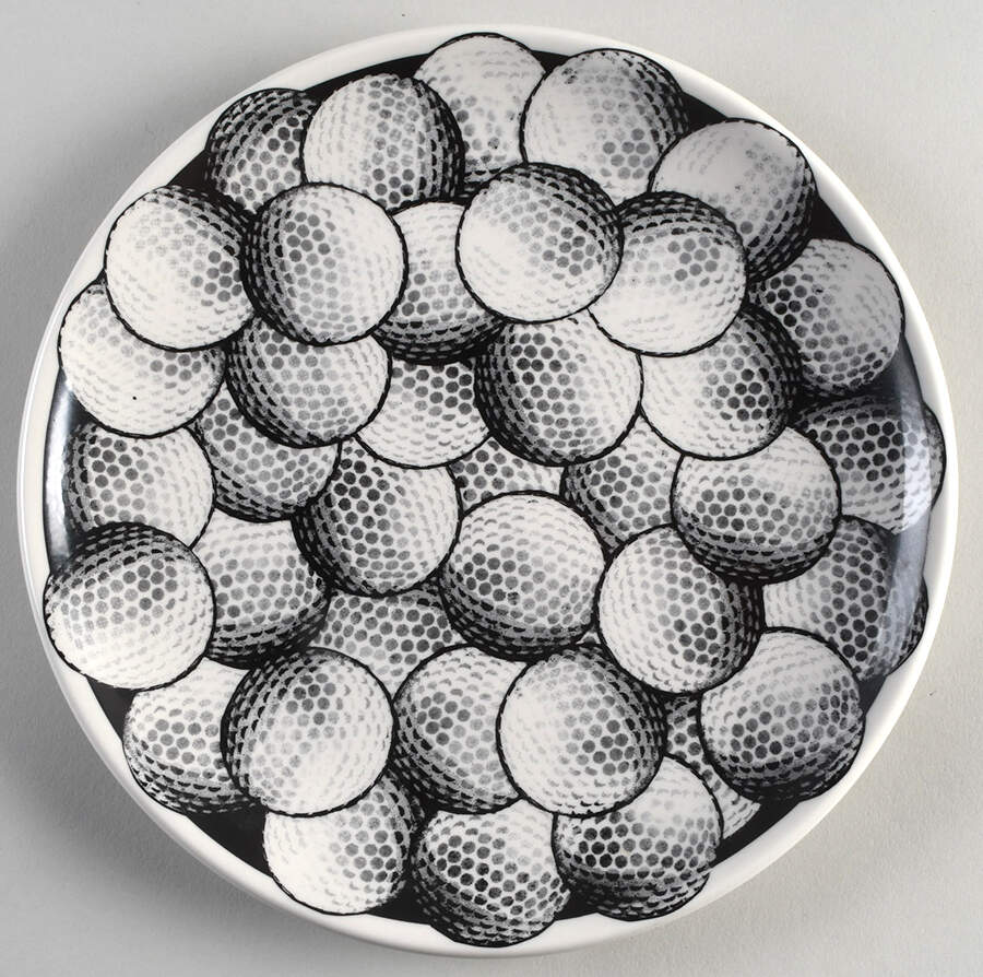 Golf Balls Luncheon Plate by Homer Laughlin -1