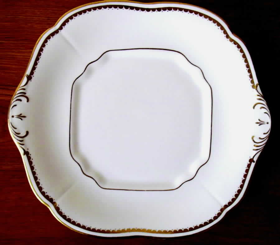 HGH8 Square Handled Cake Plate by E Hughes-1