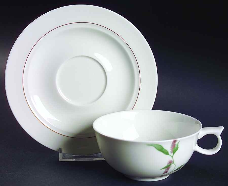 New Balance Green Flat Cup & Saucer Set by Hutschenreuther-1