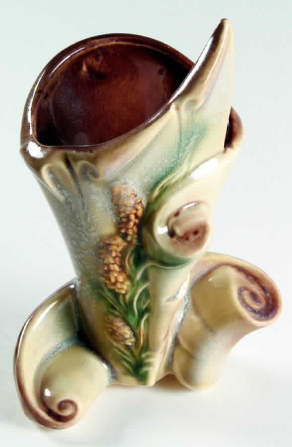 Parchment And Pine 6" Vase by Hull-1