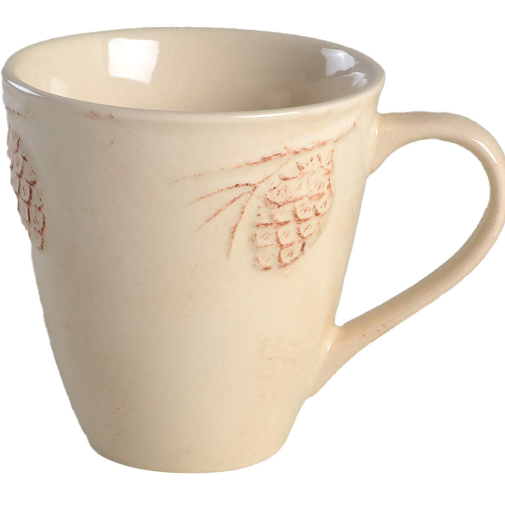 Holiday Pine Cone Cream Mug by Home-1