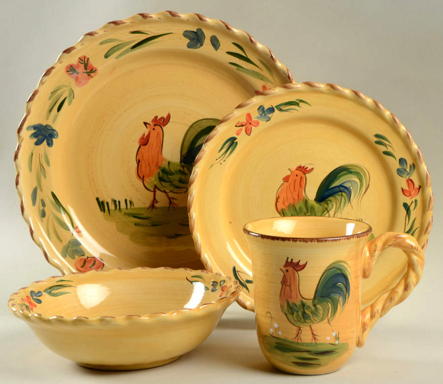 Rooster 4 Piece Place Setting by Home-1