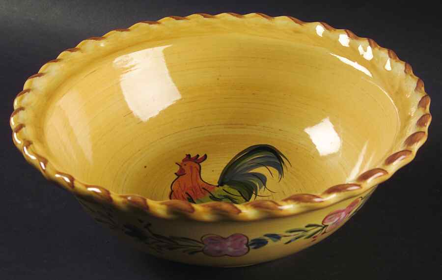 Rooster 11" Round Vegetable Bowl by Home-1