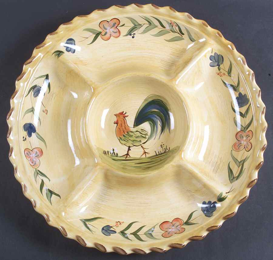 Rooster 1 Piece Chip & Dip by Home-1