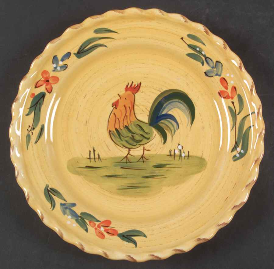 Rooster Salad Plate by Home-1