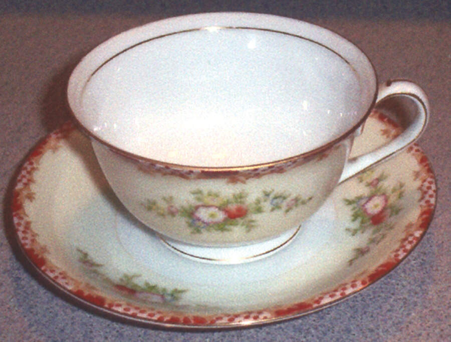 HIR49 Footed Cup & Saucer Set by Hira China-1
