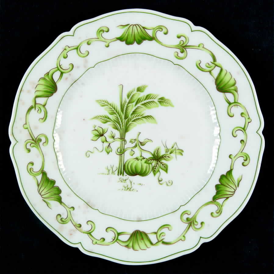 Oasis Green (Green Palms) Bread & Butter Plate by Haviland-1