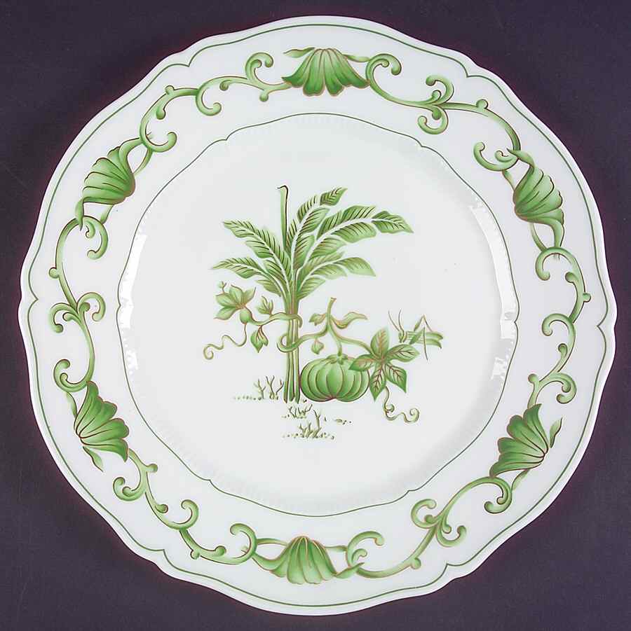 Oasis Green (Green Palms) Dinner Plate by Haviland-1