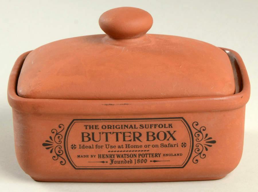 The Original Suffolk (Terra Cotta) Butter Box & Lid by Henry Watson-1