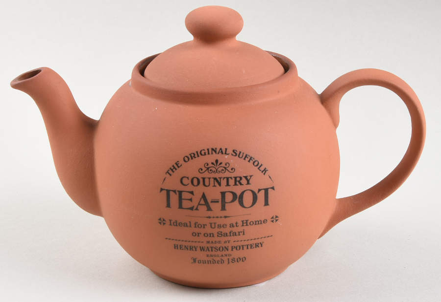 The Original Suffolk (Terra Cotta) Mini Teapot & Lid by Henry Watson-1