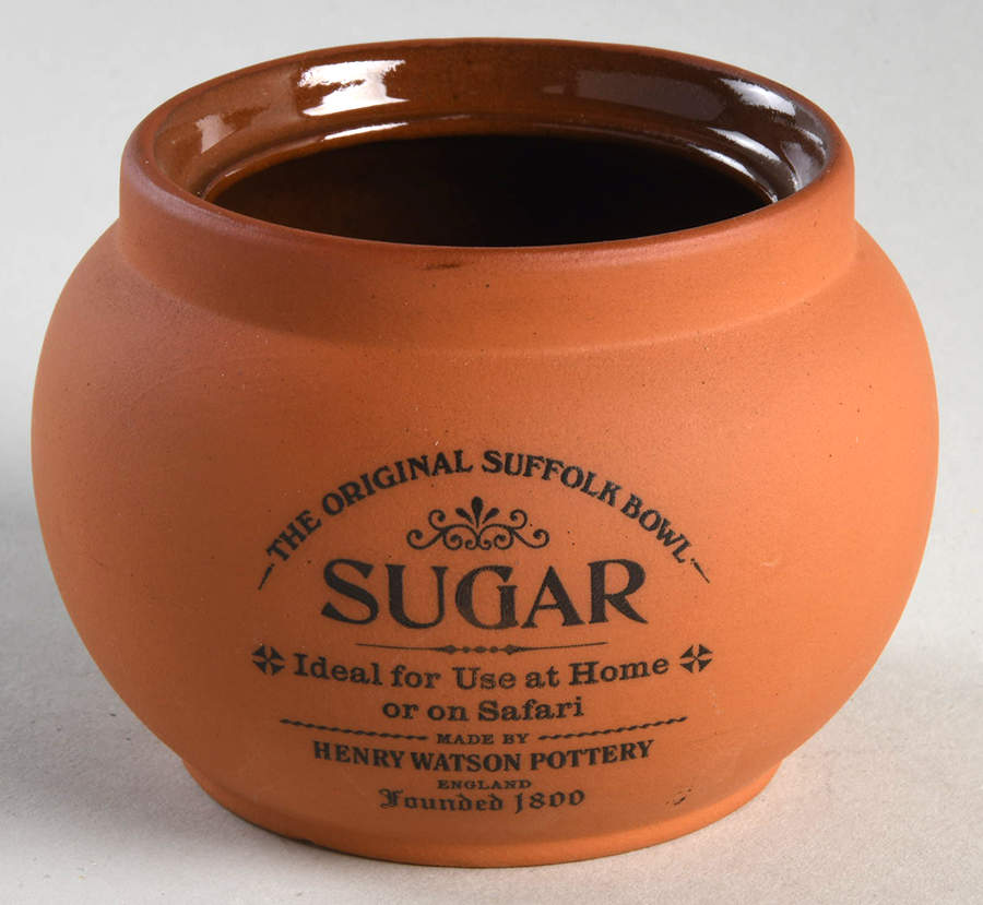 The Original Suffolk (Terra Cotta) Sugar Bowl No Lid by Henry Watson-1