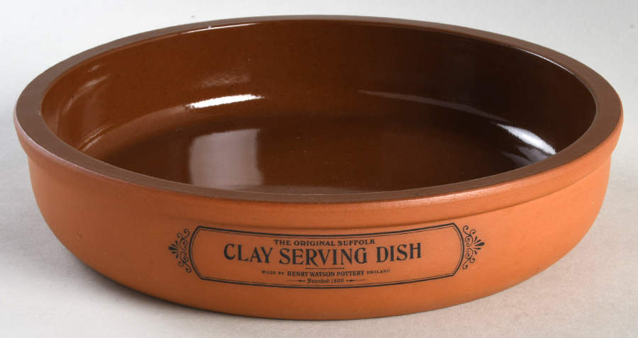 The Original Suffolk (Terra Cotta) Round Serving Dish No Lid by Henry Watson-1