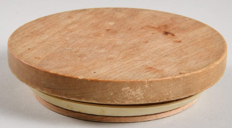 The Original Suffolk (Terra Cotta) Wood Lid for Sugar Canister by Henry Watson-1