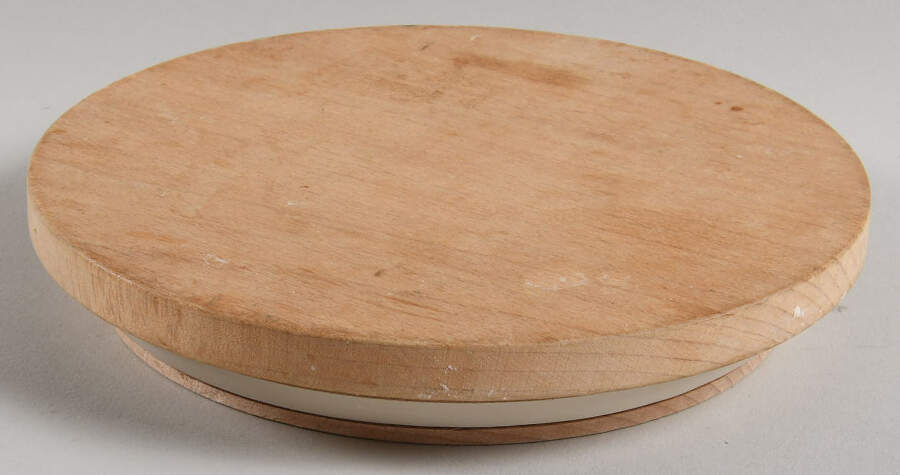 The Original Suffolk (Terra Cotta) Wood Lid for Flour Canister by Henry Watson-1