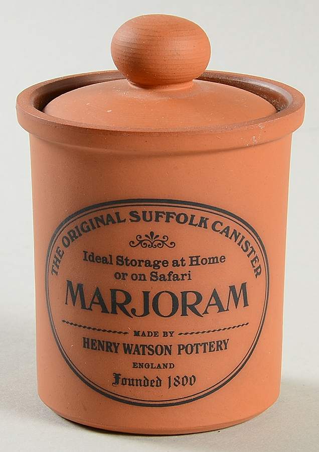 The Original Suffolk (Terra Cotta) Marjoram Spice Jar & Lid by Henry Watson-1