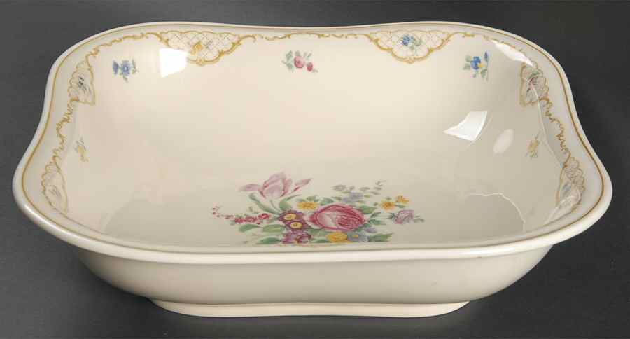 7470 (Cream Background) 9" Square Vegetable Bowl by Hutschenreuther-1