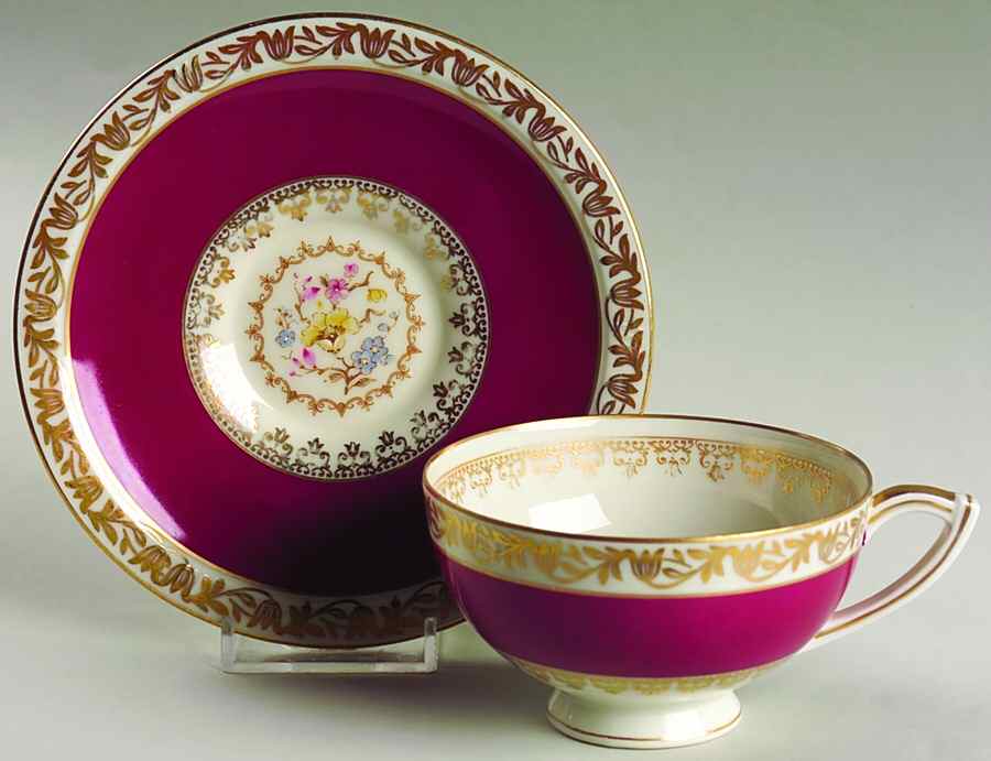 HCZ94 Footed Cup & Saucer Set by Haas-Czjzek Coronado-1