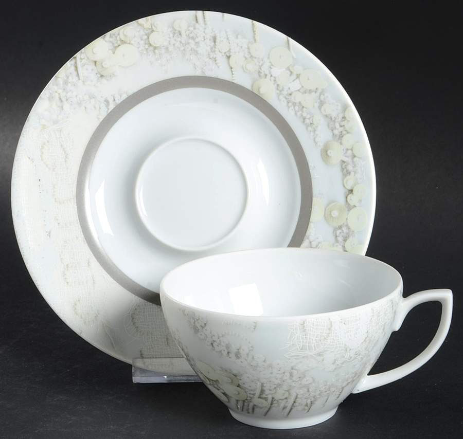 Couture Flat Cup & Saucer Set by Haviland-1